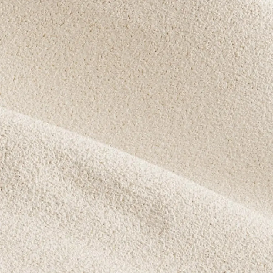 Close-up of the soft pale beige cover fabric